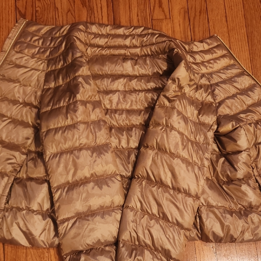 Sam Edelman Shimmering Gold Puffer Jacket - Picture 3 of 4